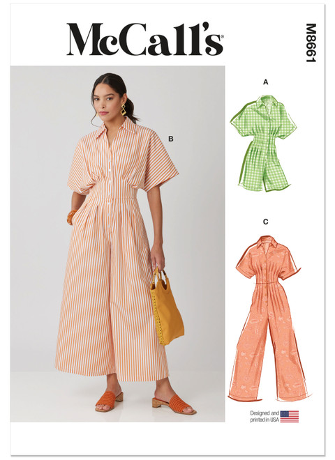 McCall's M8661 | Misses' Jumpsuit in Three Lengths | Front of Envelope