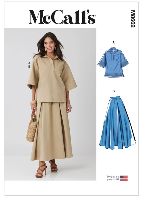 M8662 | Misses' Top and Skirt | McCall's