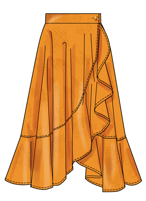 Simplicity S3235 | Simplicity Sewing Pattern Misses' Wrap Midi Skirt