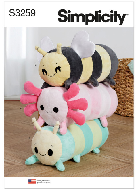 Simplicity S3259 | Simplicity Sewing Pattern Animal and Insect Plushies | Front of Envelope