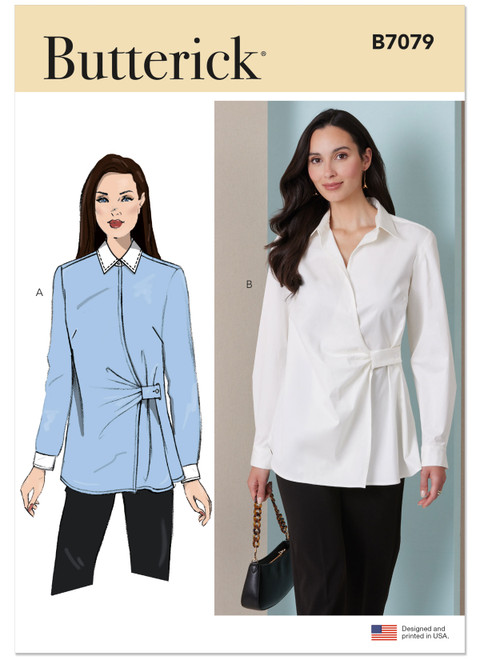 Butterick B7079 | Butterick Sewing Pattern Misses' Wrap Tops | Front of Envelope
