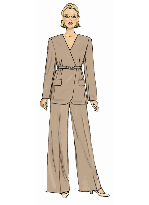 B7081 | Butterick Sewing Pattern Misses' Jacket with Belt and