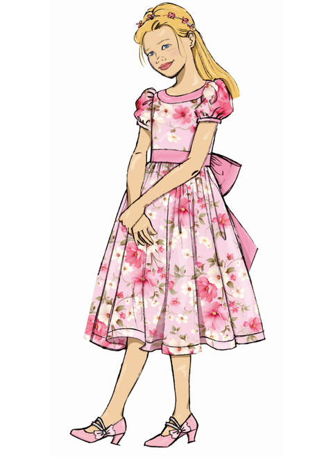 Butterick B7089 | Butterick Sewing Pattern Girl's Dress with Sleeve Variations