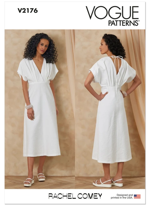 Vogue Patterns V2176 | Vogue Patterns Misses' Midi Dress by Rachel Comey | Front of Envelope