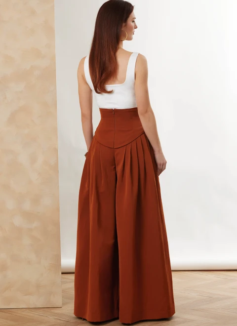 Vogue Patterns V2185 | Vogue Patterns Misses' Basque Waist Pleated Pants