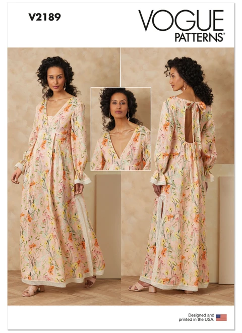 Vogue Patterns V2189 | Vogue Patterns Misses' Caftan Dress | Front of Envelope