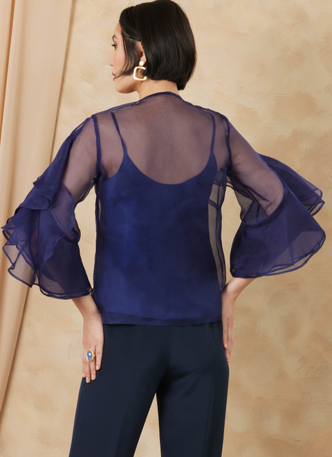 V2180 | Vogue Patterns Misses' Sheer Blouse And Camisole | Vogue