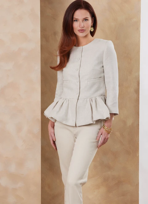 Vogue Patterns V2181 | Vogue Patterns Misses' Peplum Jacket
