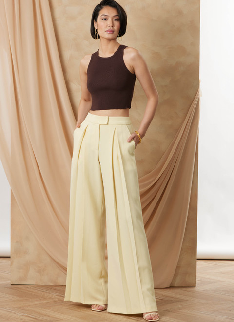 V2188 | Vogue Patterns Misses' Structured Top With Tie Belt