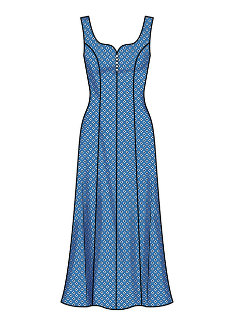 N6822 | New Look Sewing Pattern Misses' Dress in Two Lengths with