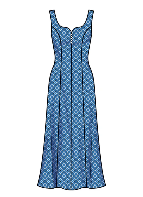 New Look N6822 | New Look Sewing Pattern Misses' Dress in Two Lengths with Sleeve Variations