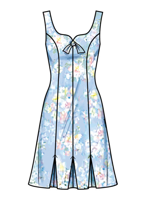 N6822 | New Look Sewing Pattern Misses' Dress in Two Lengths with