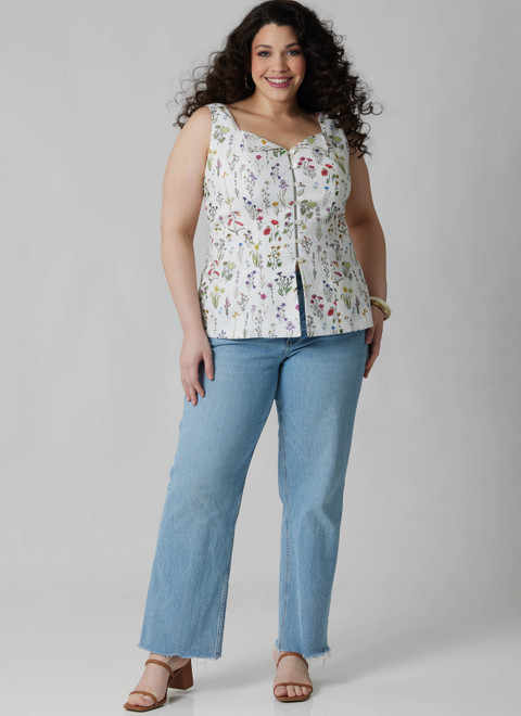 McCall's M8680 | McCall's Sewing Pattern Misses' and Women's Button Front Top