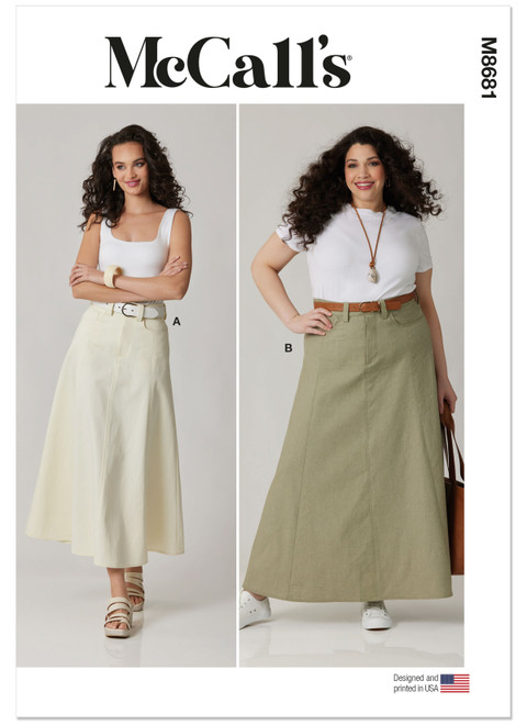 McCall's M8681 | McCall's Sewing Pattern Misses' and Women's Skirt in Two Lengths | Front of Envelope