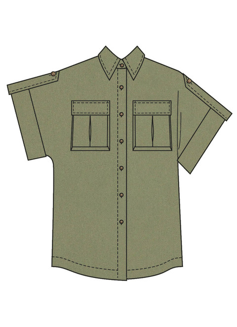 McCall's M8682 | McCall's Sewing Pattern Misses' Shirt with Belt and Wrap Skirt in Two Lengths
