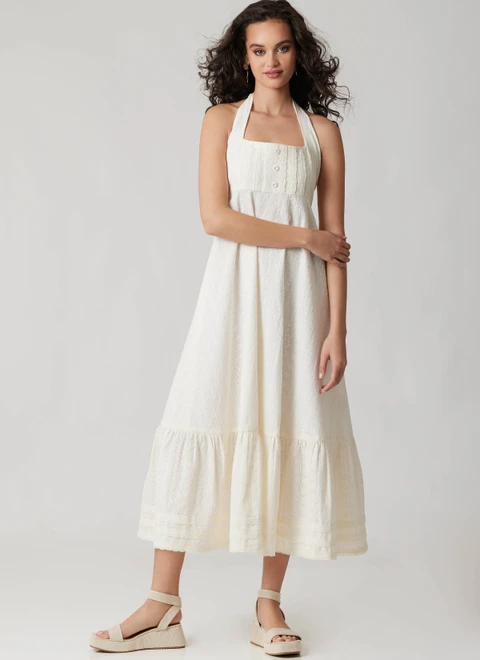 McCall's M8690 | McCall's Sewing Pattern Misses' Halter Dress in Two Lengths by Laura Ashley