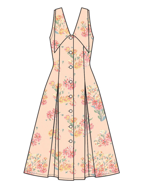 McCall's M8675 | McCall's Sewing Pattern Misses' and Miss Petite Sleeveless Dress in Two Lengths