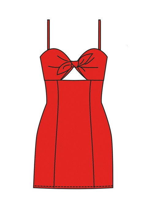 McCall's M8679 | McCall's Sewing Pattern Misses' Tie Front Cutout Dress