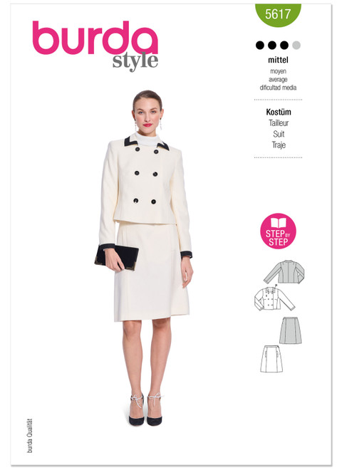 Burda Style BUR5617 | Burda Style Pattern 5617 Misses' Jacket and Skirt | Front of Envelope