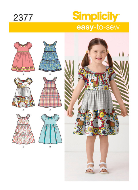 Simplicity S2377 | Child's Dresses | Front of Envelope