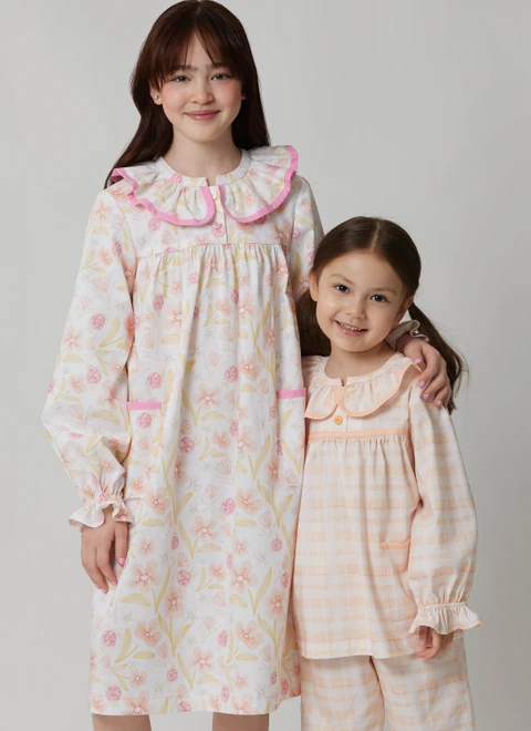 McCall's M8689 | McCall's Sewing Pattern Children's and Girls' Top, Nightgown and Pants
