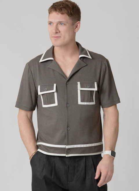 McCall's M8686 | McCall's Sewing Pattern Men's Cropped Polo Style Shirt and Pants