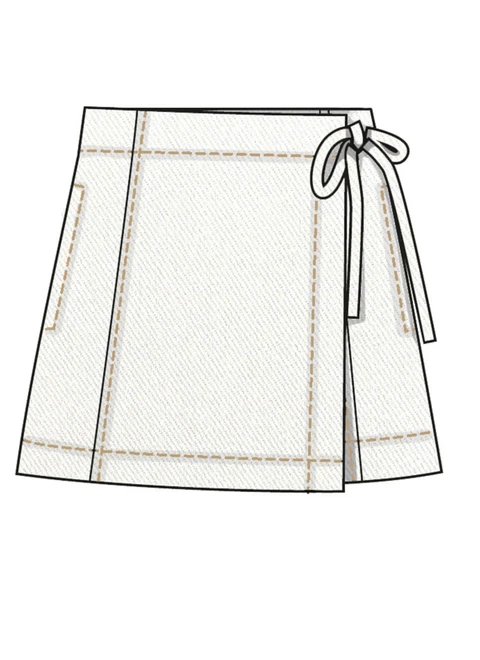 Simplicity S3274 | Simplicity Sewing Pattern Misses’ Wrap Front Skort with Tie Belt