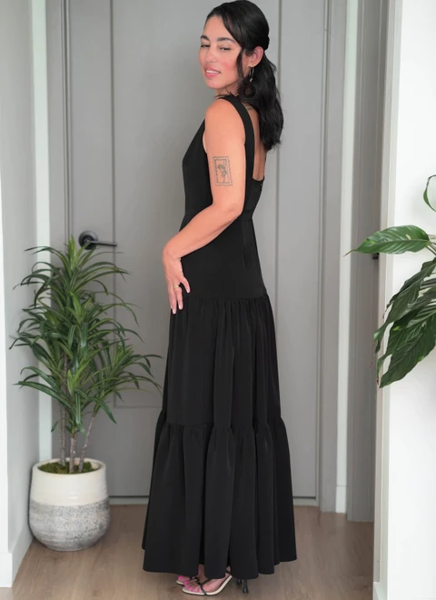 Simplicity S3265 | Simplicity Sewing Pattern Misses'  Square Neck Tiered Maxi Dress by Mimi G