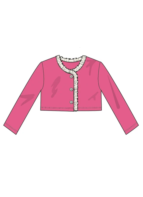 Simplicity S3284 | Simplicity Sewing Pattern Children's Knit Ruffle Cardigan & Tiered Dress Set
