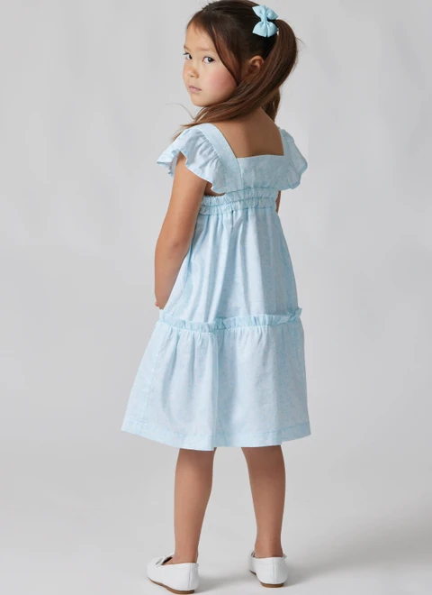 Simplicity S3284 | Simplicity Sewing Pattern Children's Knit Ruffle Cardigan & Tiered Dress Set