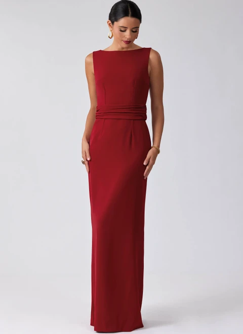 Simplicity S3268 | Simplicity Sewing Pattern Misses' Special Occasion Dress, Cummerbund and Detachable Over Skirt