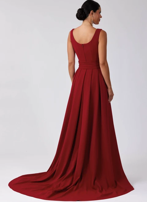 Simplicity S3268 | Simplicity Sewing Pattern Misses' Special Occasion Dress, Cummerbund and Detachable Over Skirt