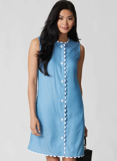 Simplicity S3266 | Simplicity Sewing Pattern Misses Shift Dress with Sleeve Variations