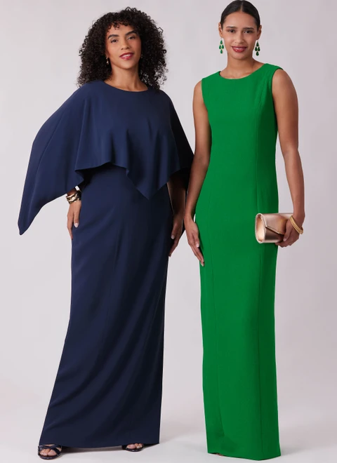 Simplicity S3269 | Simplicity Sewing Pattern Misses’ and Women’s Special Occasion Dress with Petite Lines and Capelet