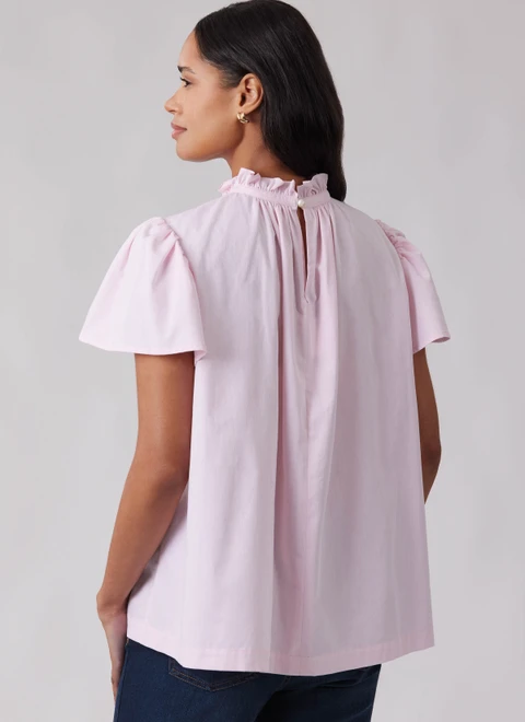Simplicity S3271 | Simplicity Sewing Pattern Misses’ Ruffled Collar Blouse with Sleeve Variations