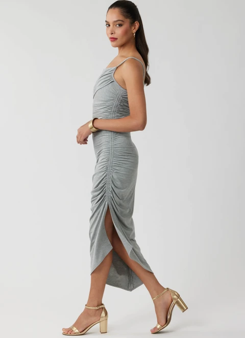 Simplicity S3302 | Simplicity Sewing Pattern Misses' Asymmetric Knit Dress with Sleeve Variations