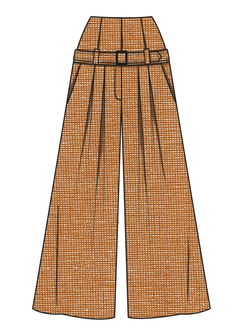 Simplicity S3303 | Simplicity Sewing Pattern Misses' Pleated Wide Leg Pants in Two Lengths and Belt