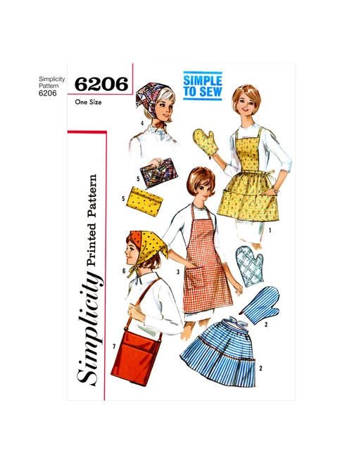 Simplicity S6206 | Vintage Gifts and Kitchen Accessories
