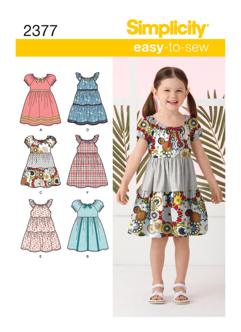 Simplicity S2377 | Child's Dresses | Front of Envelope