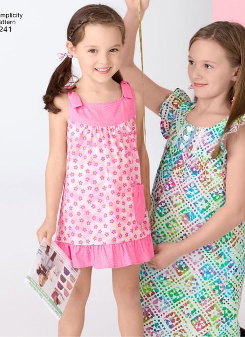 Simplicity S2241 | Learn-to-Sew Child's & Girls' Dresses