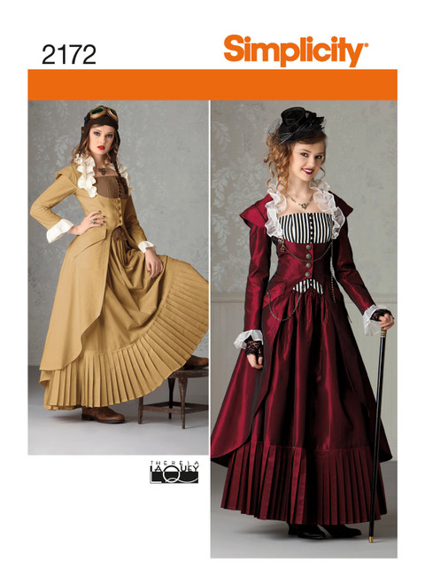 S2172  Simplicity Sewing Pattern Misses' Steampunk Costume