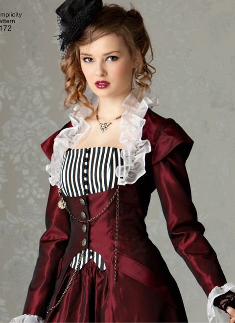 S2172  Simplicity Sewing Pattern Misses' Steampunk Costume