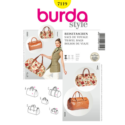 Burda Style BUR7119 | Travel Bags | Front of Envelope