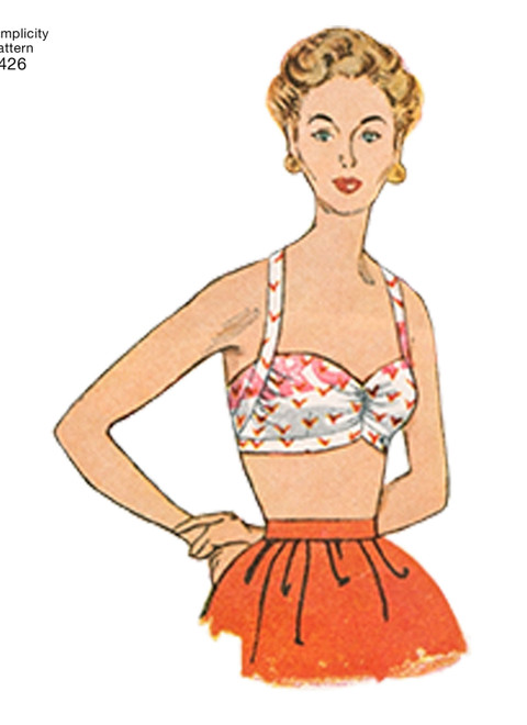 Simplicity 1426 - Women's Vintage 1950's Bra Tops