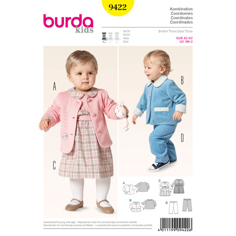 Burda Style BUR9422 | Baby | Front of Envelope