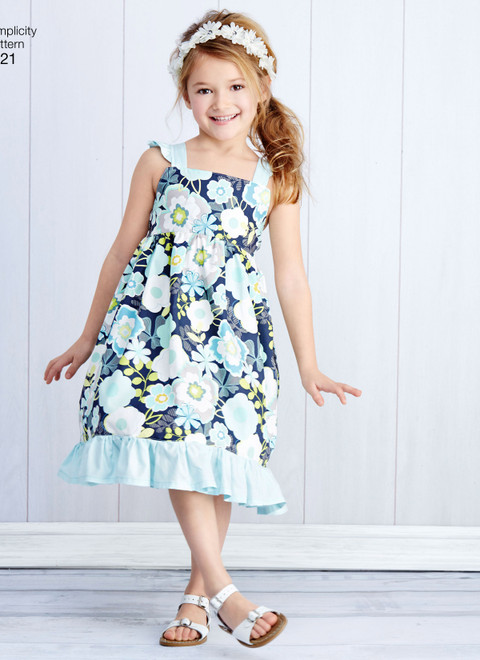 Simplicity S1121 | Child's & Girls' Pullover Dresses