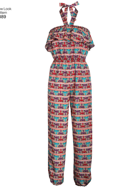 N6389  New Look Sewing Pattern Girls' Easy Jumpsuit, Romper and