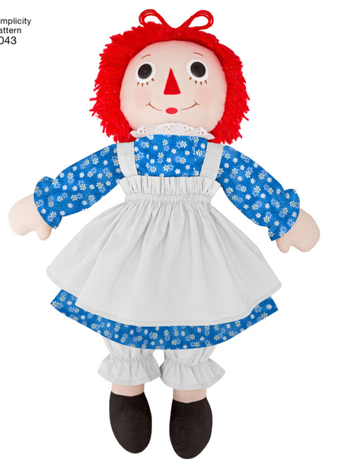 S8043 | Simplicity Sewing Pattern Raggedy Ann and Andy Dolls 