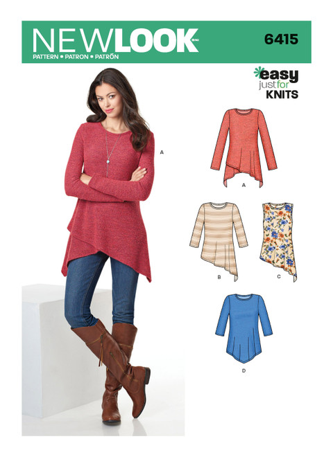 New Look 6323 Misses' Knit Leggings and Pullover Tunics