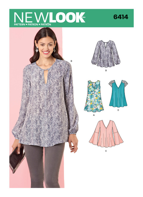 N6414 | New Look Sewing Pattern Misses' Tunic and Top with